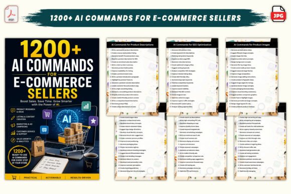 Download 1200+ AI Commands for E-commerce Sellers - Man Collection