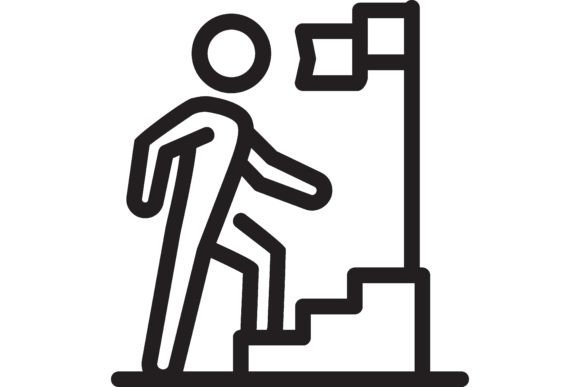 Download Businessman Running Up Stairway to Flag - Man Collection