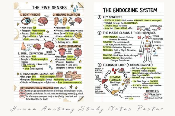 Download Human Anatomy Study Notes Poster - Man Collection