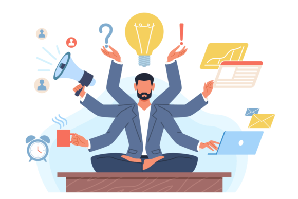 Download Multitasking Man. Businessman with Many - Man Collection