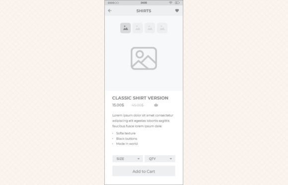 Download Ecommerce Product 02 Mobile Wireframe - Ecommerce Collection