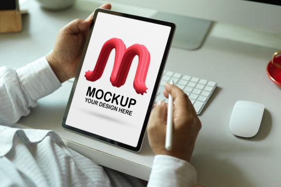 Download Businessman Holding Mock Up Tablat - Man Collection