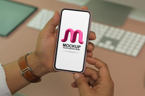 Download Mock Up Smartphone in Businessman's Hand - Man Collection