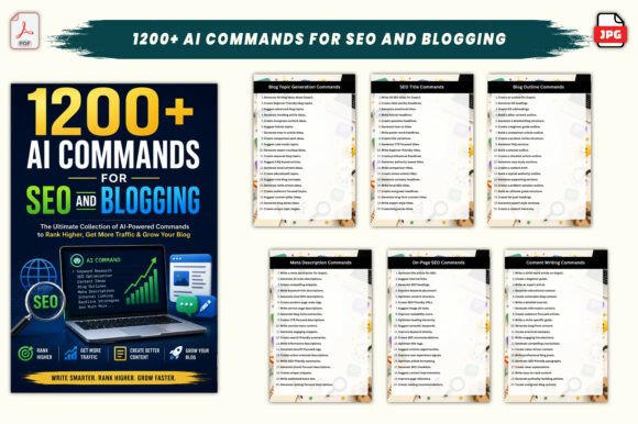 Download 1200+ AI Commands for SEO and Blogging - Man Collection