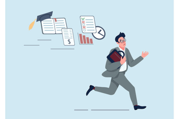 Download Businessman with Problems Flat Concept - Man Collection