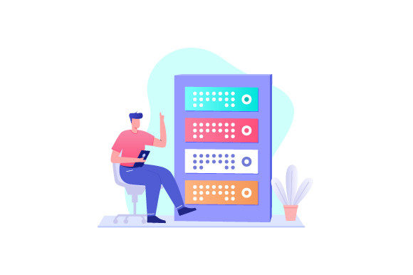 Download Man Sitting Front of Data Center - Man Collection